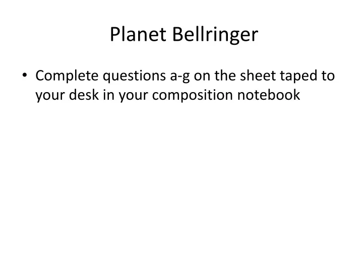 planet bellringer