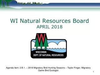 WI Natural Resources Board APRIL 2018