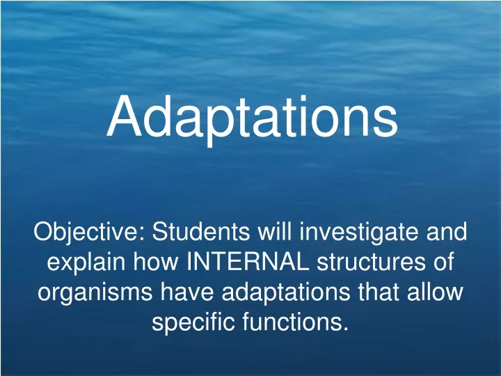 adaptations