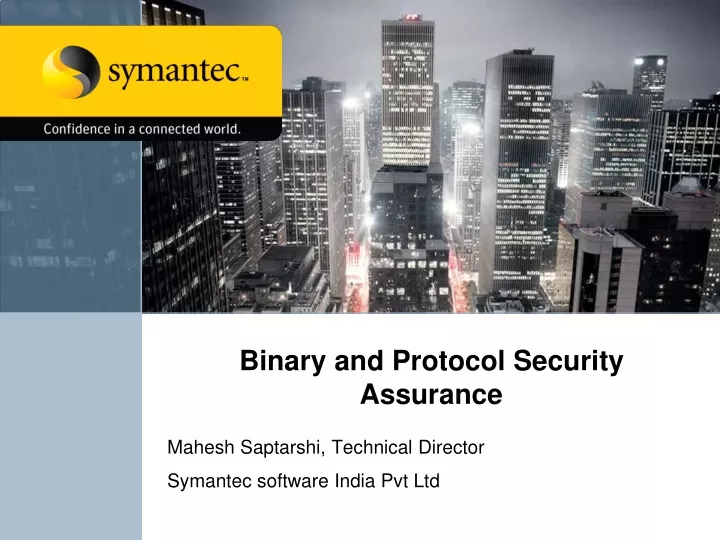 binary and protocol security assurance