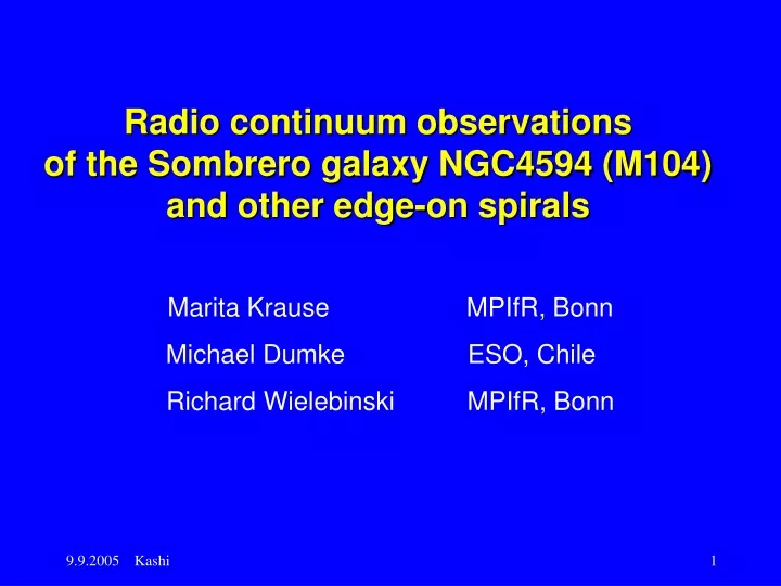 radio continuum observations of the sombrero