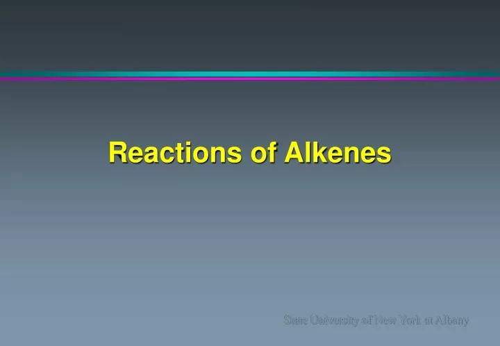 reactions of alkenes