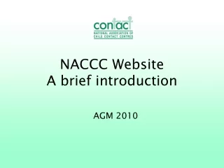 NACCC Website A brief introduction