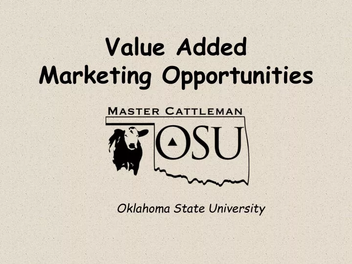 value added marketing opportunities