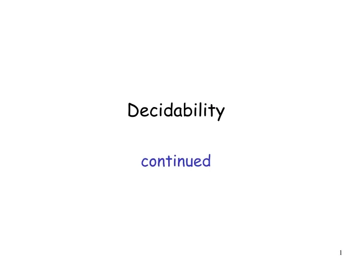 decidability