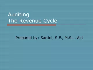 Auditing  The Revenue Cycle