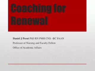 Coaching for Renewal