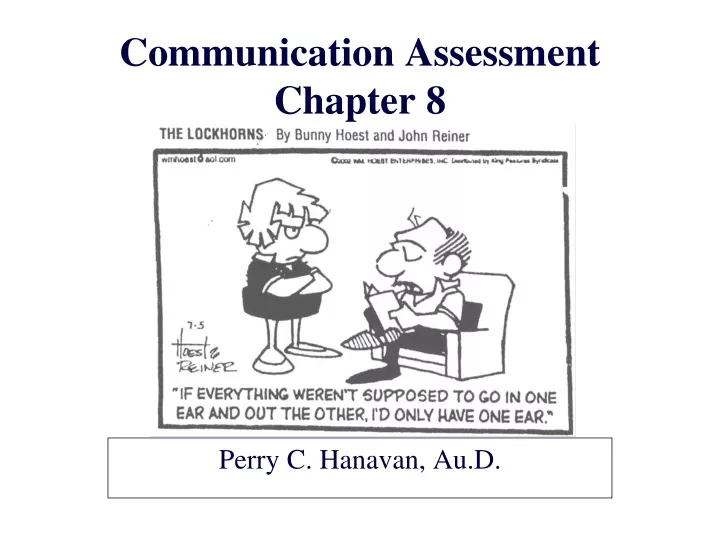 communication assessment chapter 8