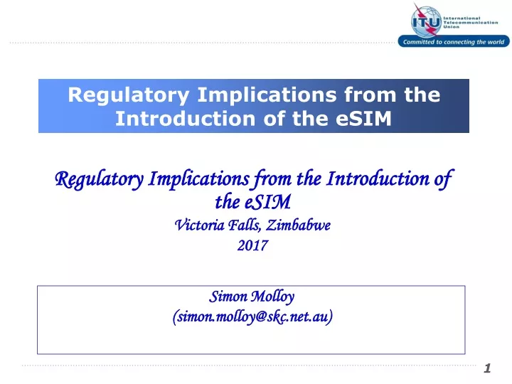 regulatory implications from the introduction