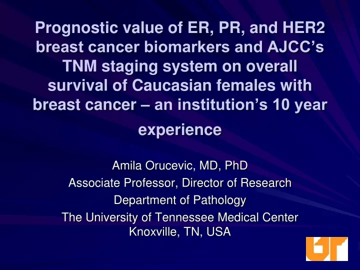 prognostic value of er pr and her2 breast cancer
