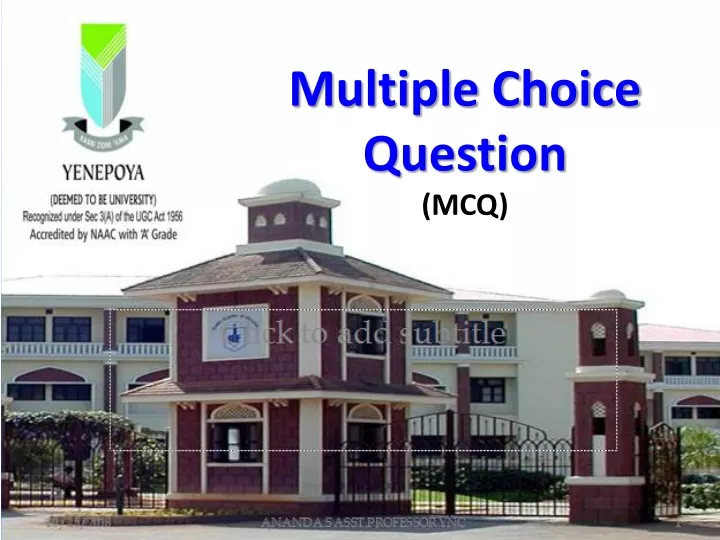 multiple choice question mcq