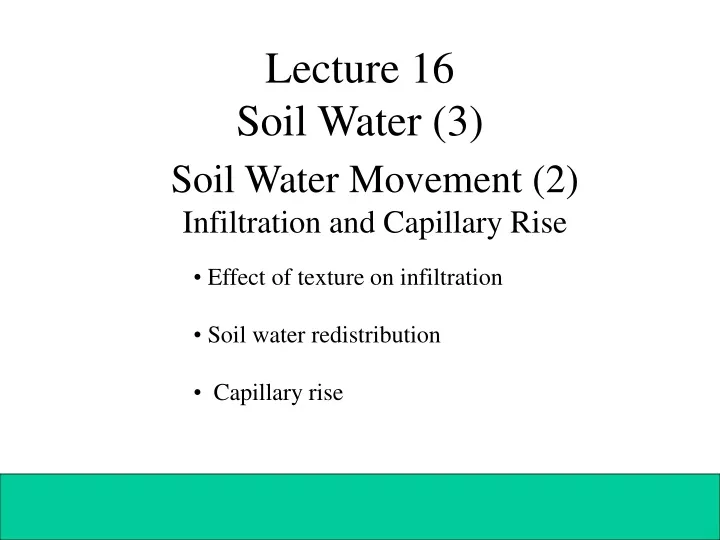 lecture 16 soil water 3
