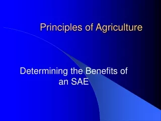 Principles of Agriculture