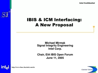 IBIS &amp; ICM Interfacing: A New Proposal