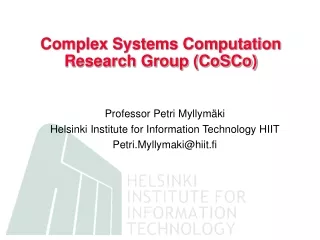 Complex Systems Computation Research Group (CoSCo)