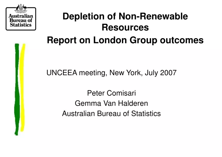 depletion of non renewable resources report
