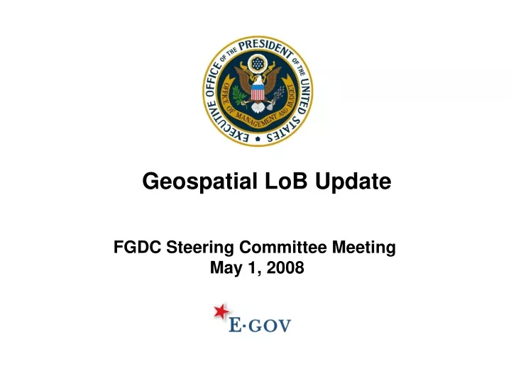 fgdc steering committee meeting may 1 2008