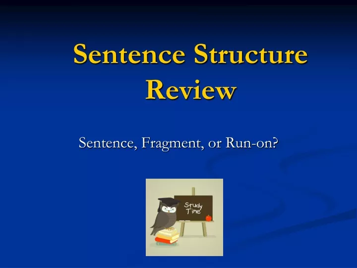 sentence structure review