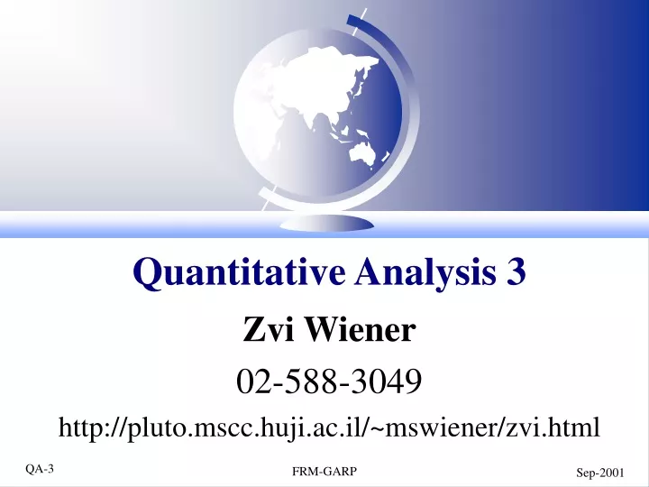 quantitative analysis 3