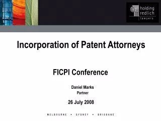 Incorporation of Patent Attorneys