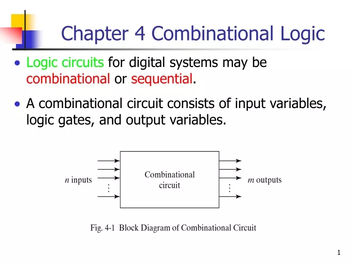 chapter 4 combinational logic