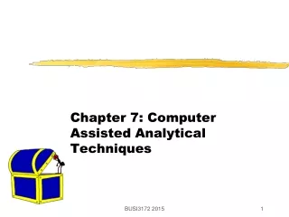 Chapter 7: Computer Assisted Analytical Techniques