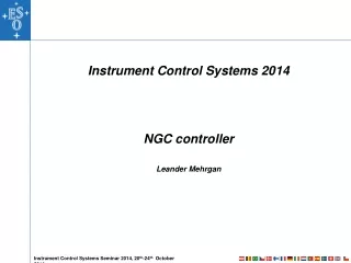 Instrument Control Systems 2014