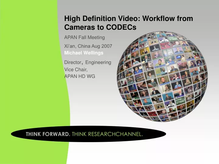 high definition video workflow from cameras