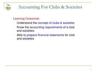 Accounting For Clubs &amp; Societies