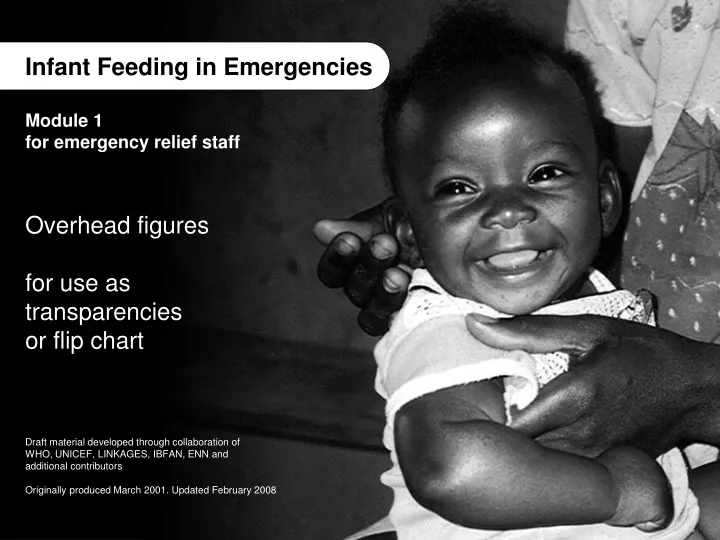 infant feeding in emergencies module