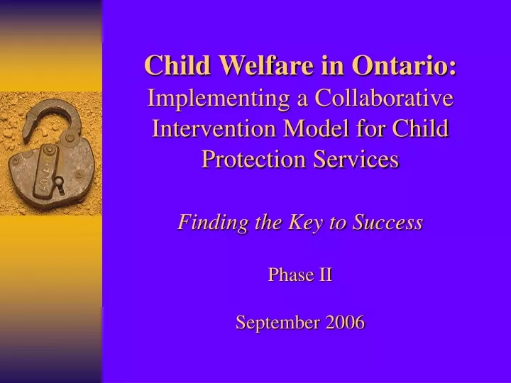child welfare in ontario implementing