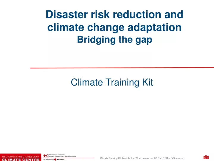 disaster risk reduction and climate change