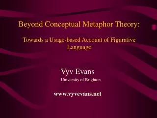 Beyond Conceptual Metaphor Theory: Towards a Usage-based Account of Figurative Language