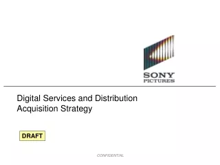 Digital Services and Distribution Acquisition Strategy
