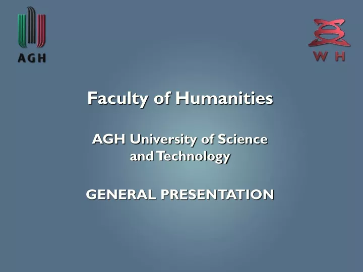 faculty of humanities agh university of science