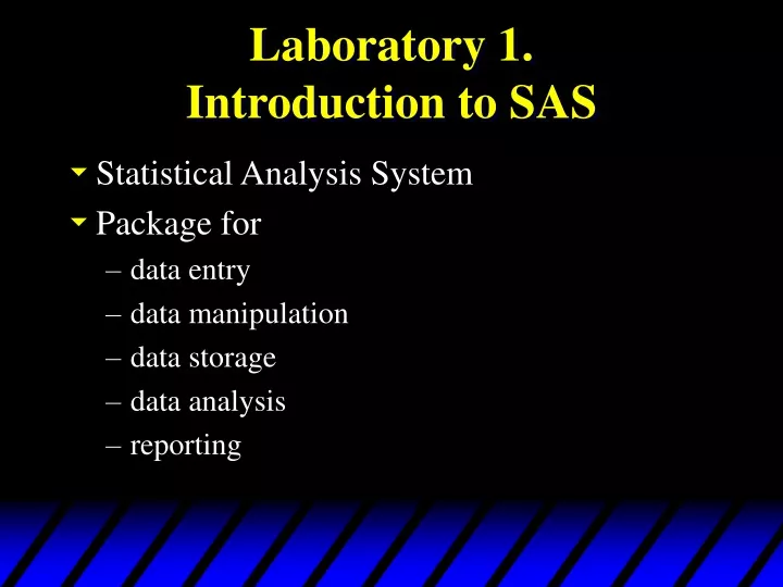 laboratory 1 introduction to sas