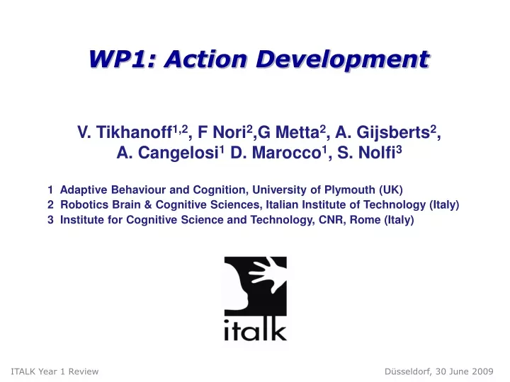 wp1 action development