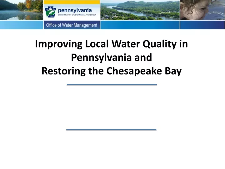 improving local water quality in pennsylvania