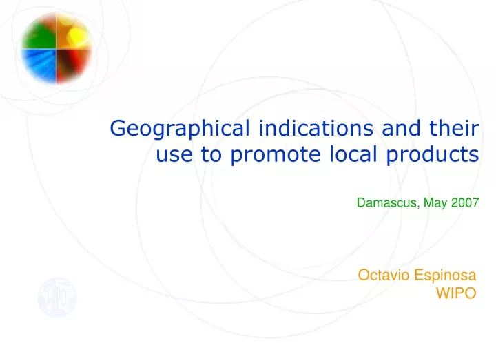 geographical indications and their use to promote