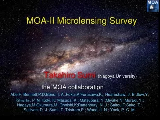 MOA-II Microlensing Survey