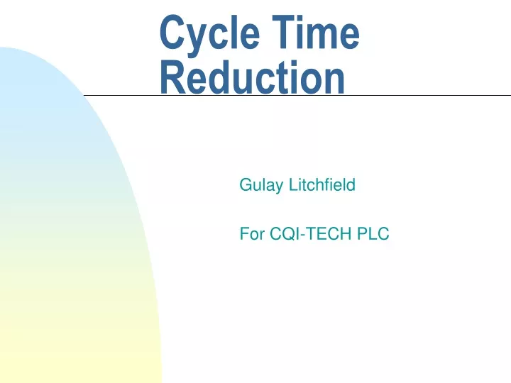 cycle time reduction