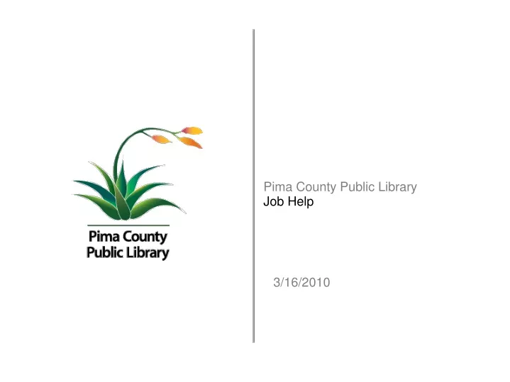 pima county public library job help