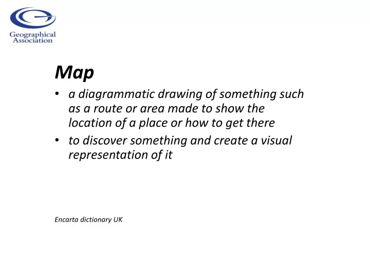 map a diagrammatic drawing of something such
