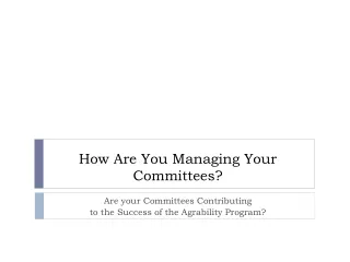 How Are You Managing Your Committees?