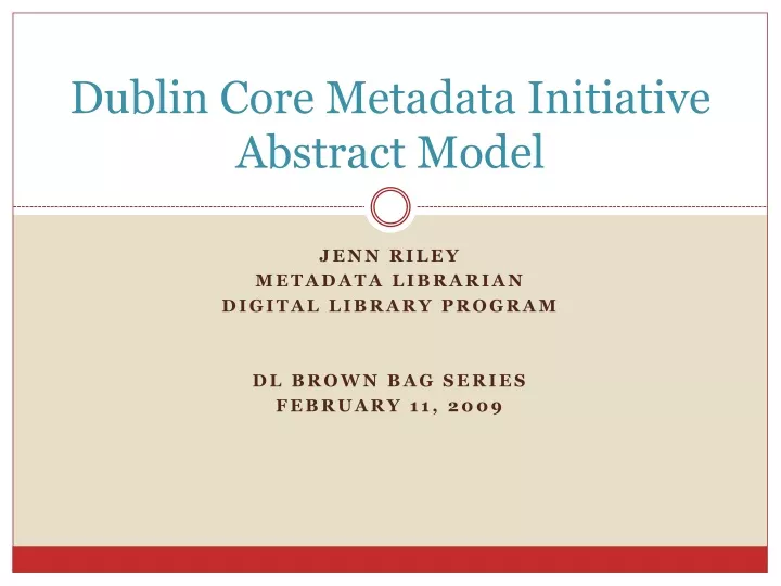 dublin core metadata initiative abstract model