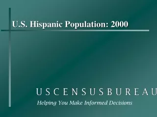 U.S. Hispanic Population: 2000