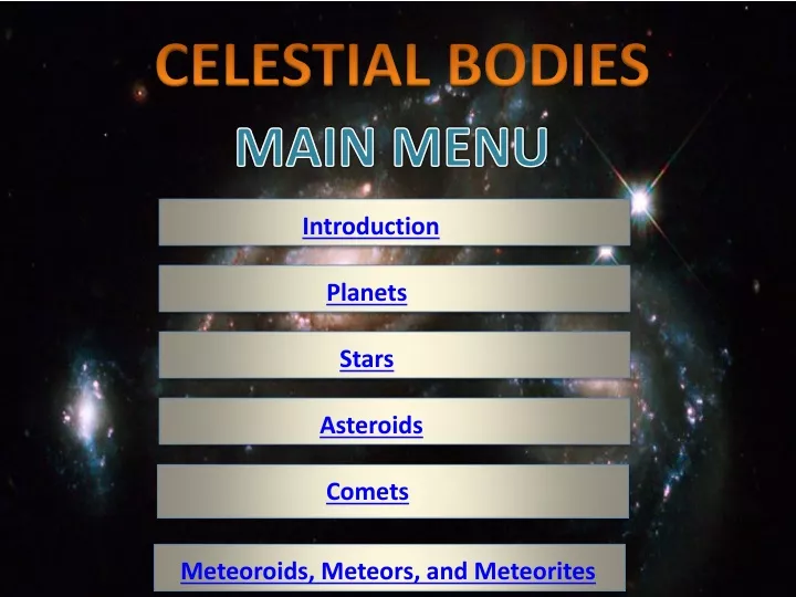 celestial bodies
