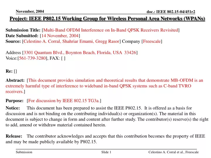 project ieee p802 15 working group for wireless