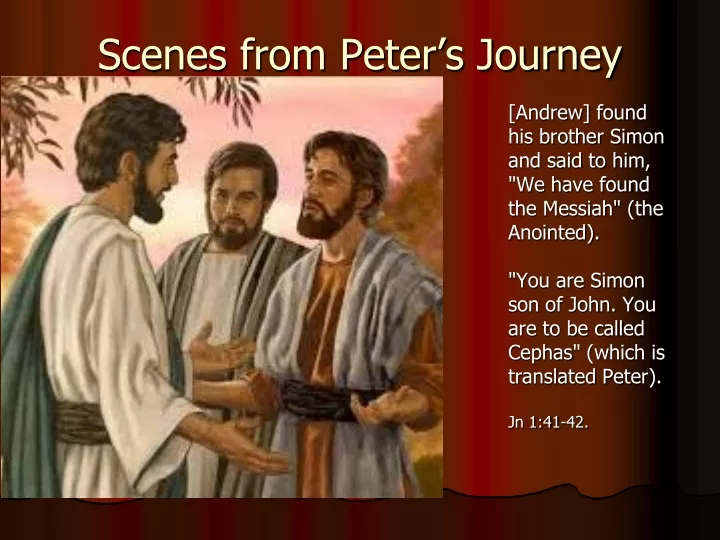 scenes from peter s journey