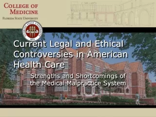 Current Legal and Ethical Controversies in American Health Care